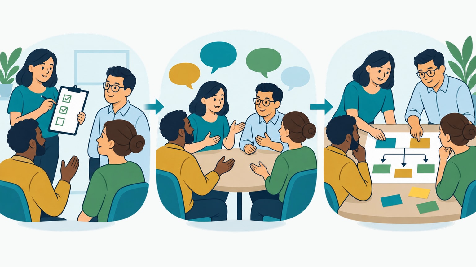 Minh họa go about: tìm cách thực hiện