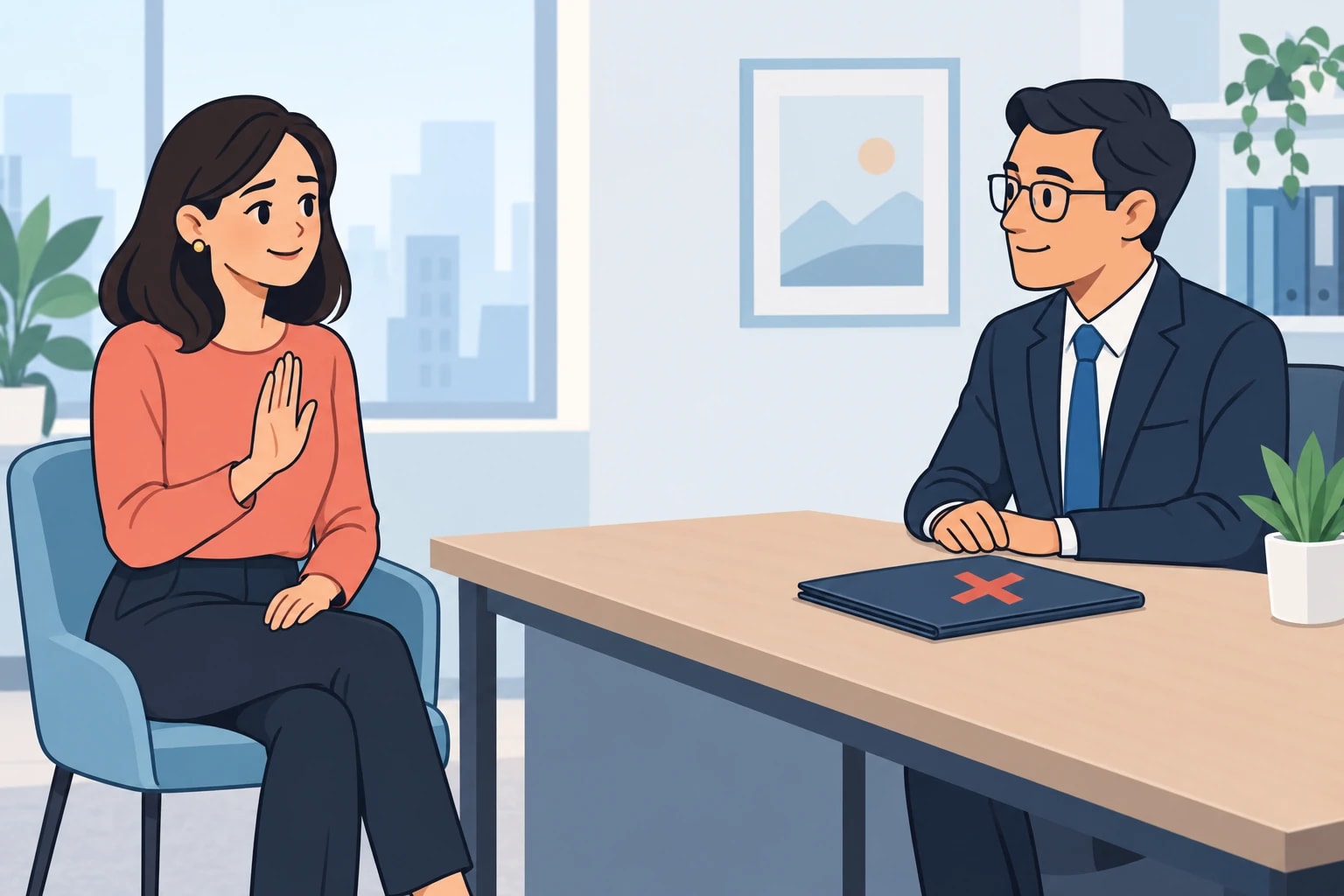 Minh họa turn down: từ chối