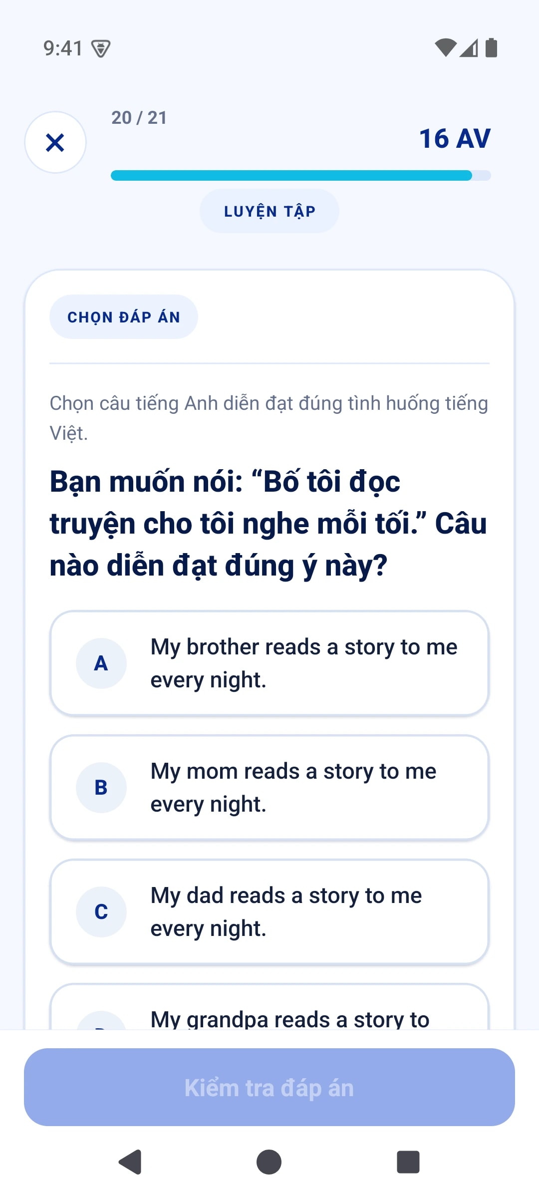 Bài trắc nghiệm theo ngữ cảnh