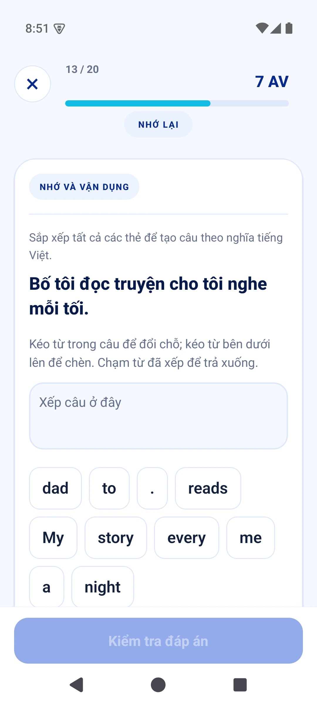 Dựng lại câu