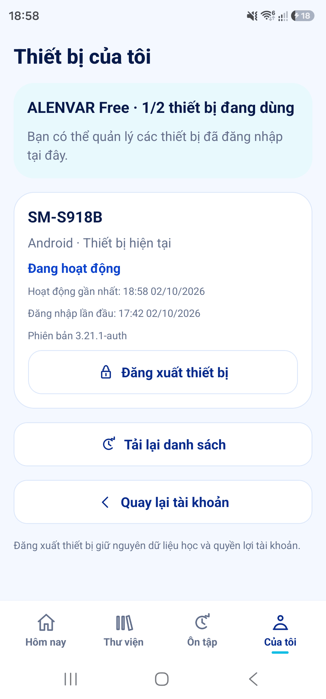 Thiết bị của tôi