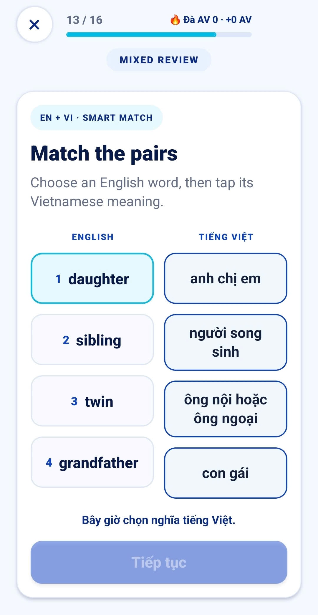 Màn hình ghép cặp trong ứng dụng