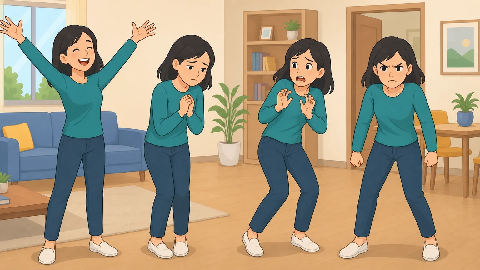Hình minh họa từ nội dung cảm xúc và cảm giác