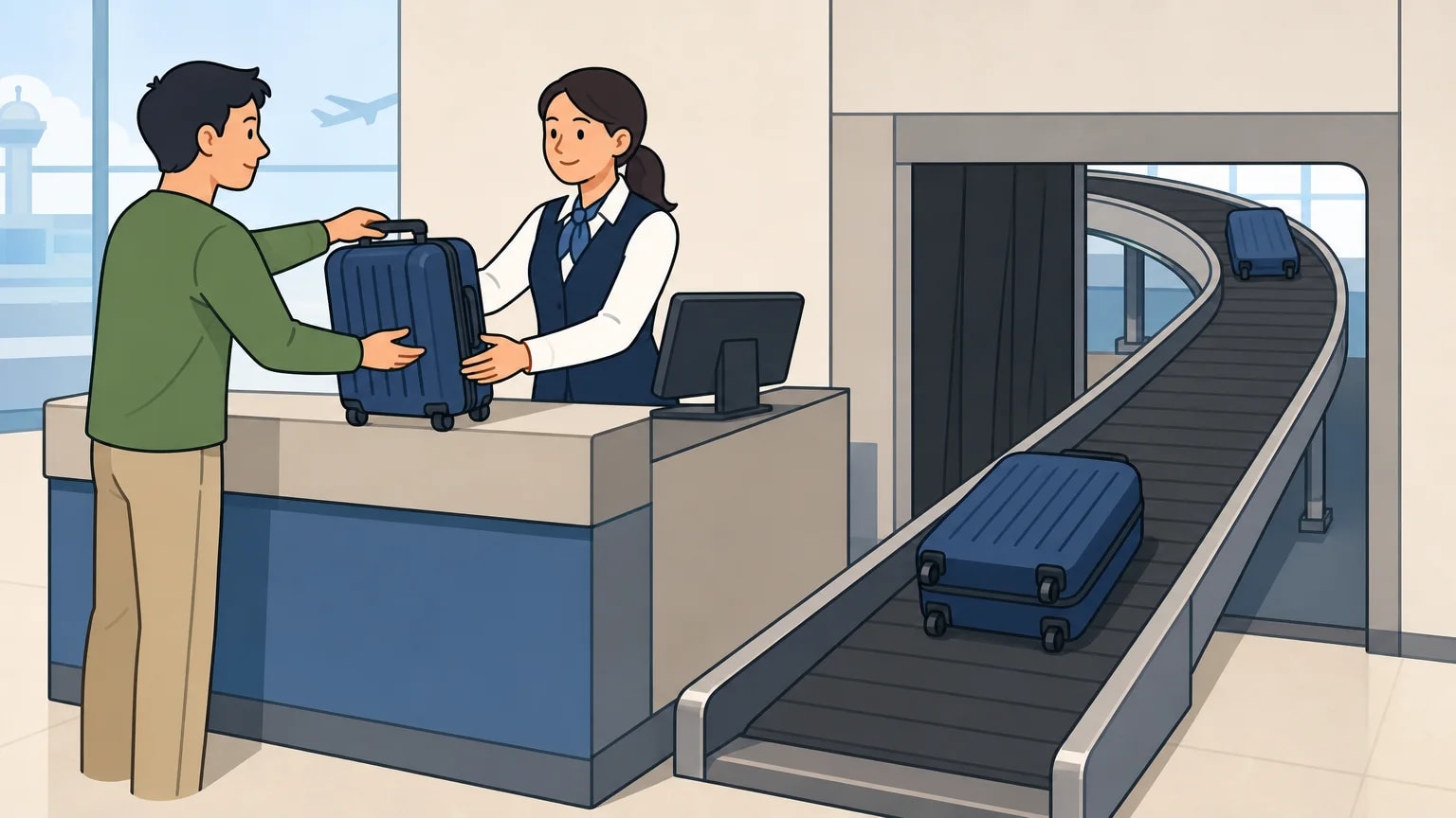 Minh họa checked baggage