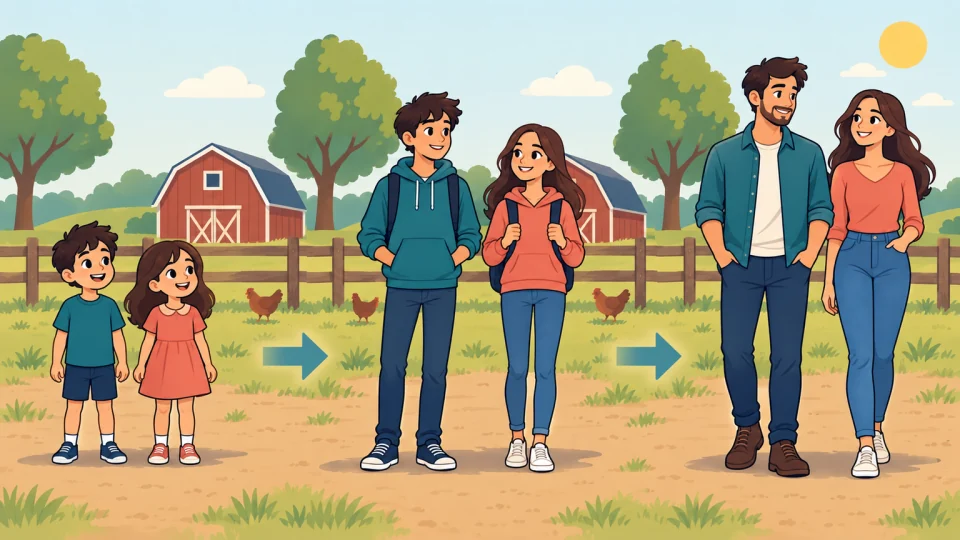 Minh họa grow up: lớn lên