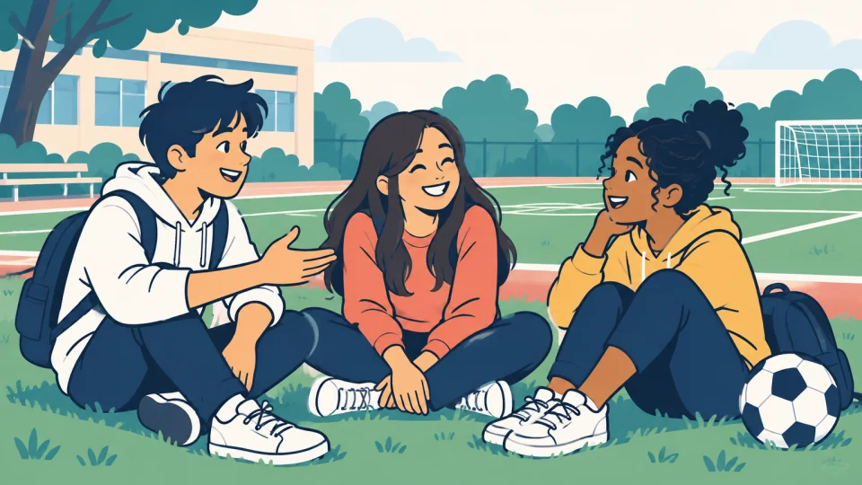 Minh họa hang out: đi chơi, thư giãn cùng nhau