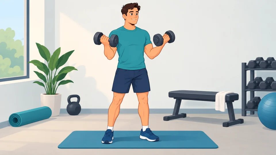 Minh họa work out: tập thể dục